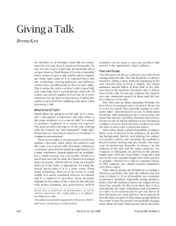 Giving a Talk