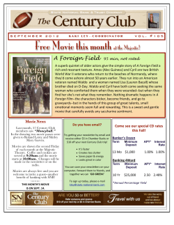 Free Movie this month at the Majestic!