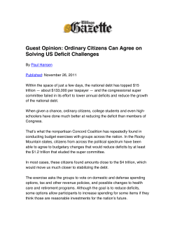 Guest Opinion: Ordinary Citizens Can Agree on Solving US Deficit