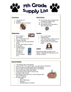 Life Science 3 ring binder (1&rdquo;) 5 dividers Notebook paper (non