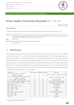 Prime Number Generating Polynomial 3n + 3n + 23