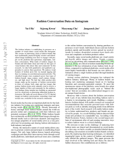 Fashion Conversation Data on Instagram