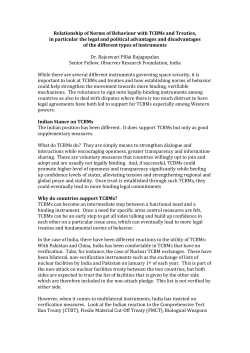 Relationship of Norms of Behaviour with TCBMs and Treaties, in