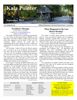 Kala Pointer - Kala Point Owners` Association