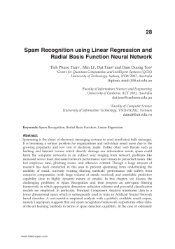 Spam Recognition using Linear Regression and