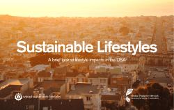 Sustainable Lifestyles - Global Footprint Network