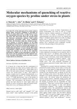 Molecular mechanisms of quenching of reactive oxygen
