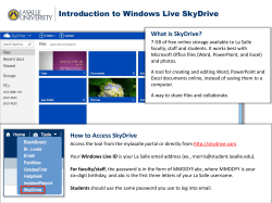 Introduction to Windows Live SkyDrive