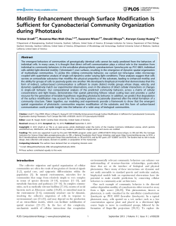 Motility Enhancement through Surface Modification Is Sufficient for