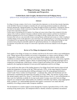 No-Tillage in Europe &ndash; State of the Art