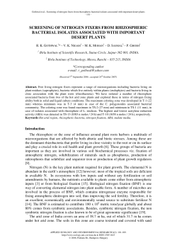 Screening of nitrogen fixers from rhizospheric bacterial