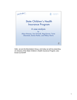 State Children`s Health Insurance Program