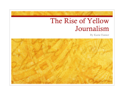 The Rise of Yellow Journalism