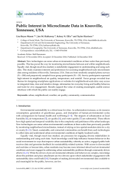 Public Interest in Microclimate Data in Knoxville, Tennessee, USA
