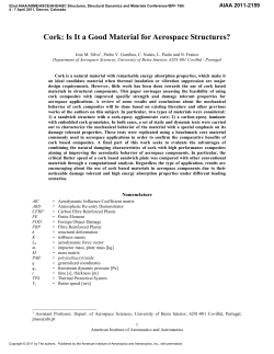 Cork: Is It a Good Material for Aerospace Structures?