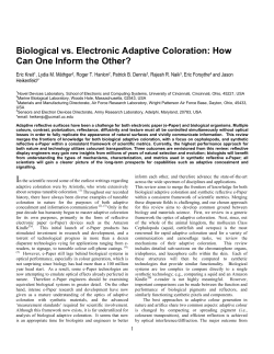 Biological vs. Electronic Adaptive Coloration: How Can