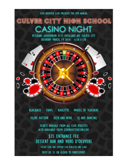 Live Auction Items - Culver City High School Booster Club