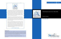 Rethinking Survivor Benefits