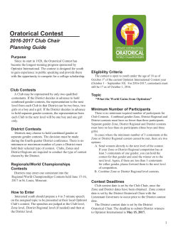 Oratorical Contest - Optimist International