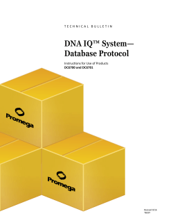 DNA IQ™ System–Database Protocol