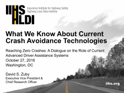 What We Know About Current Crash Avoidance Technologies