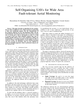 Self-Organising UAVs for Wide Area Fault-tolerant - CEUR