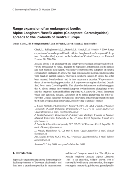Range expansion of an endangered beetle: Alpine Longhorn