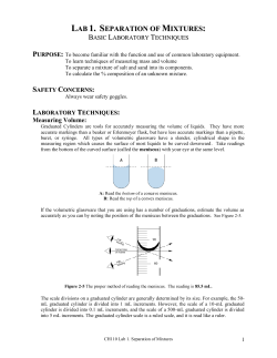 lab 1. separation of mixtures