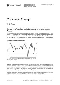 Consumer Survey 2012, August