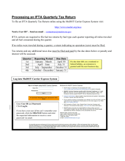 Processing an IFTA Quarterly Tax Return