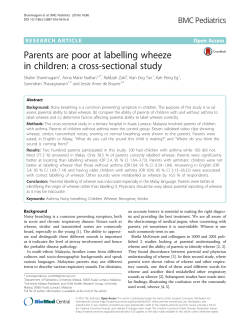 Parents are poor at labelling wheeze in children: a cross