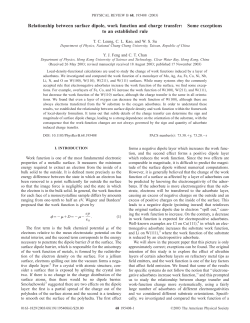 Relationship between surface dipole, work function and charge