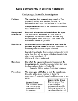 Steps in the Scientific Method