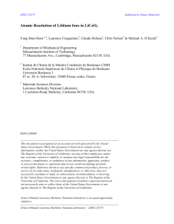 Atomic Resolution of Lithium Ions in LiCoO2