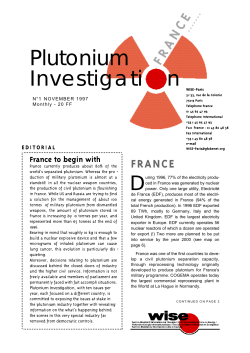 Plutonium I nve st i gati n - WISE
