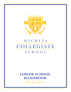 Lower School Handbook - Wichita Collegiate School
