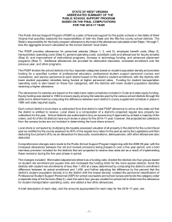 1 - state of west virginia abbreviated summary of the public