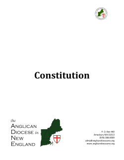 Constitution - Anglican Diocese in New England