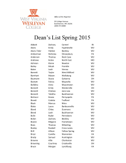 Dean`s List Spring 2015