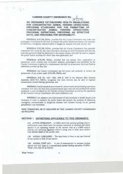 CAMDEN COUNTY ORDINANCE NO. 2- /D-),3