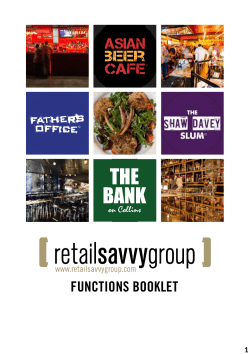 functions booklet - The Bank on Collins