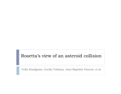 Rosetta`s view of an asteroid collision
