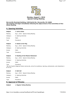 A. Opening Activities B. Approval of Minutes Page 1 of 7 BoardDocs
