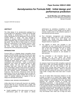 Aerodynamics for Formula SAE: Initial design and performance