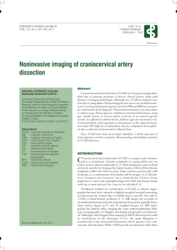 Noninvasive imaging of craniocervical artery dissection