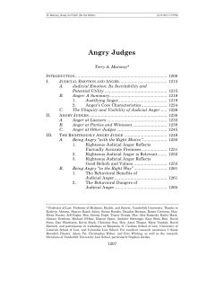 Angry Judges - Vanderbilt Law Review