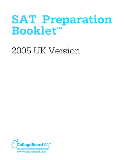 SAT Preparation Booklet