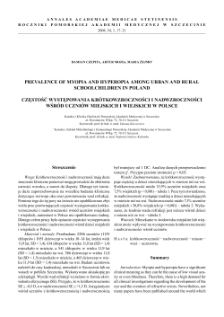 prevalence of myopia and hyperopia among urban and rural