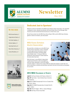 Michigan State University Evans Scholars Alumni Newsletter