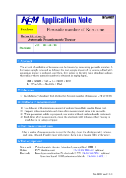 Peroxide number of Kerosene